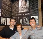 Andrew Whobrey and Ron Harman at The Row restaurant with my photo behind us